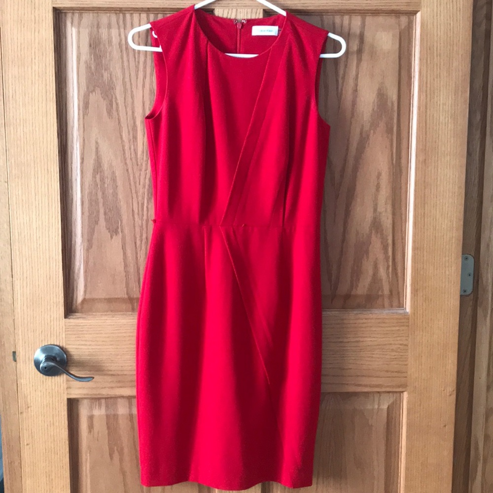 Rich red Calvin Klein dress